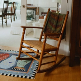 Rocking chair in living room